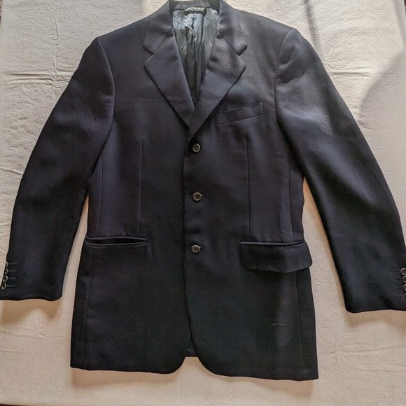 Canali Men's Navy Blue 100% Wool 3-Button Sport Coat Blazer Jacket Size 40R - Picture 5 of 6